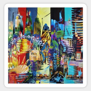 City of London Abstract Painting 620 Sticker